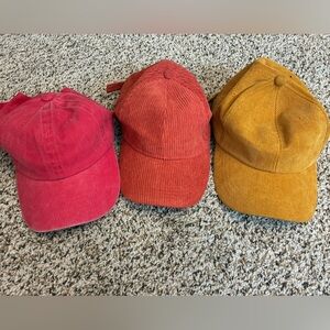 Bundle - men red + orange corduroy baseball caps #corduroy #baseballcap